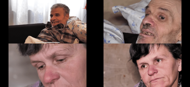 Old man and sad woman